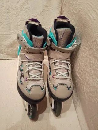 Pack Patines en línea Oxelo T 32-35, casco+protecc