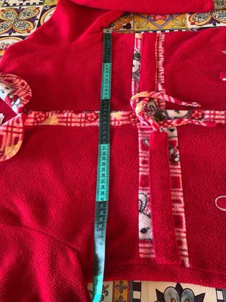 Vestaglia pile bimba rossa 6/7 anni