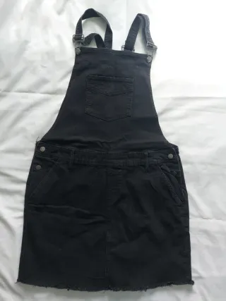 Peto falda vaquera negra talla 44