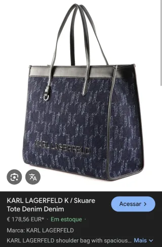Bolso Karl Lagerfeld K/Skuare Denim