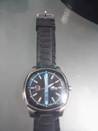 Reloj Lotus Hombre Negro y Plateado