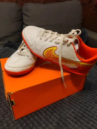 Scarpe da calcio Nike Tiempo Arancione/Bianco