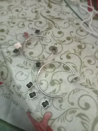 Pendientes aro Tous ositos negros
