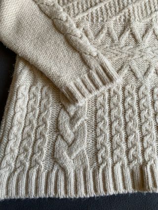 Jersey Mango punto grueso crema Talla XS