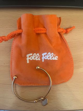 Pulsera Folli Follie Dorada y Blanca