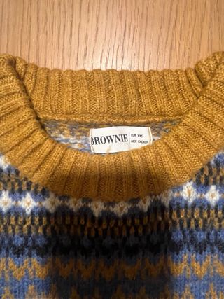 Jersey lana niña Brownie estampado