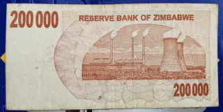 Zimbabwe, banconota 200.000 dollari 2007