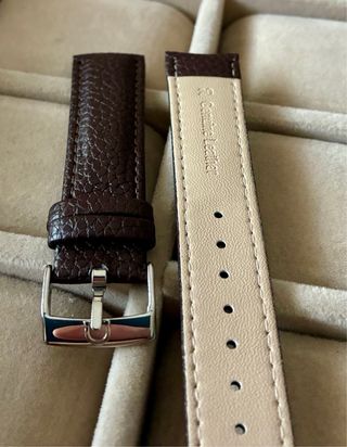 Correa de reloj de piel marrón para relojes Omega