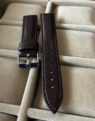 Correa de reloj de piel marrón para relojes Omega