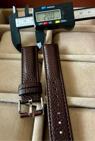 Correa de reloj de piel marrón para relojes Omega