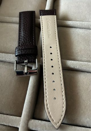 Correa de reloj de piel marrón para relojes Omega