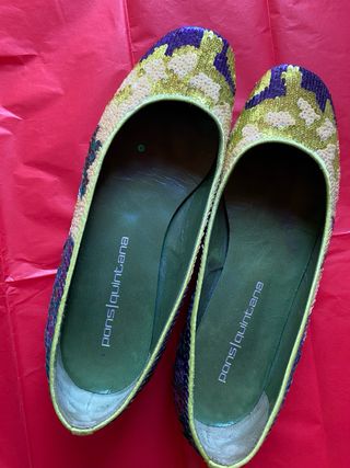 Pons Quintana Manoletinas suela de cuero T.37