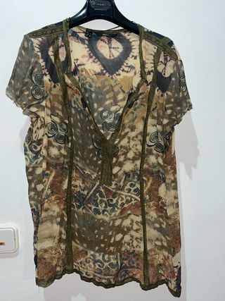 Blusa Mango semitransparente Talla XL