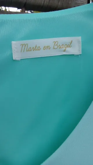 Vestido Marta en Brazil verde menta