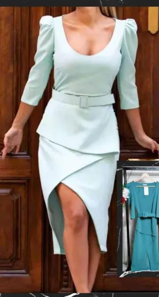 Vestido Marta en Brazil verde menta