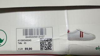 Zapatillas El Ganso Blancas con Rayas Rojas