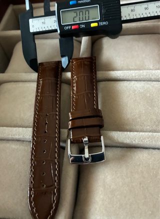 Correa de reloj de piel marrón para Omega