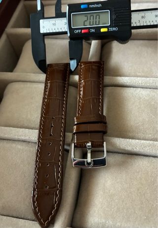 Correa de reloj de piel marrón para Omega