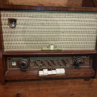 Radio Philips antigua madera válvulas