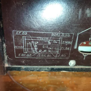 Radio Philips antigua madera válvulas