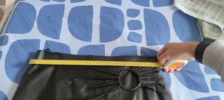 Falda Mango Piel Negra Talla S