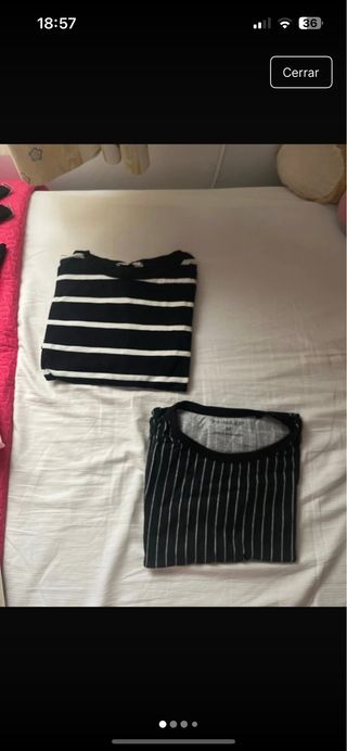 Conjunto 2 Camisetas Rayas y Verticales