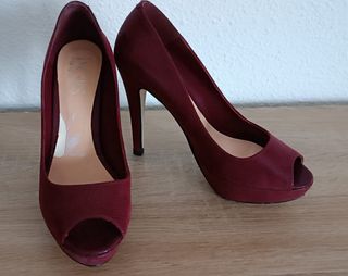 Zapatos tacón Marypaz granates T.36