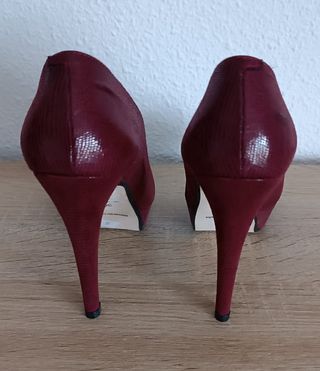 Zapatos tacón Marypaz granates T.36