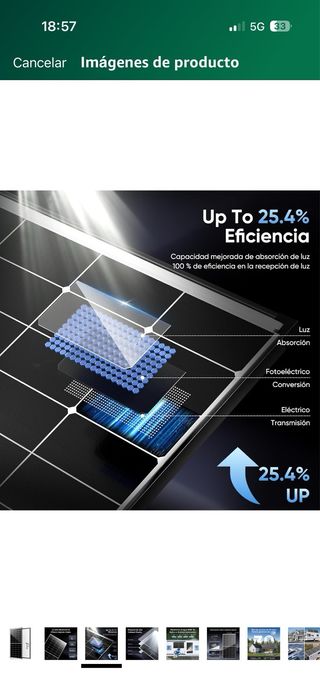 Panel solar monocristalino 300W 12V