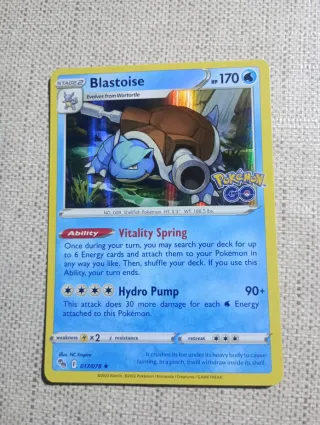 Blastoise Pokémon GO 2022 Carta Coleccionista