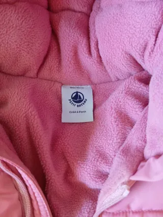 Abrigo acolchado rosa niña con capucha