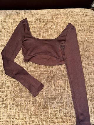 Camiseta manga larga marrón