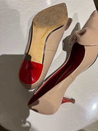 Zapatos Zara Talla 39 Beige Lazo