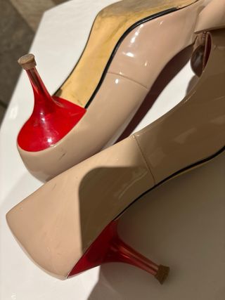 Zapatos Zara Talla 39 Beige Lazo