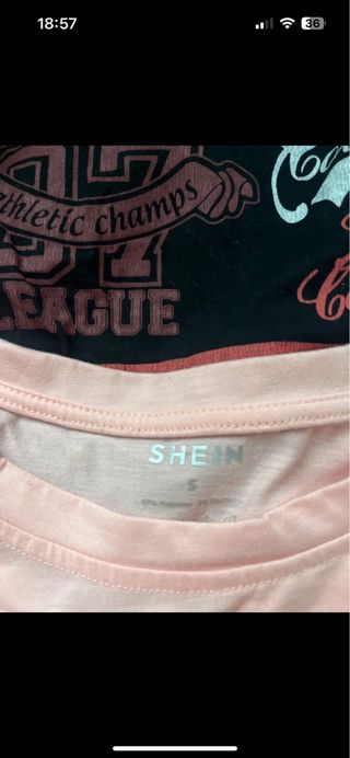 Lote 4 Camisetas (Negra, Rosa, Gris)