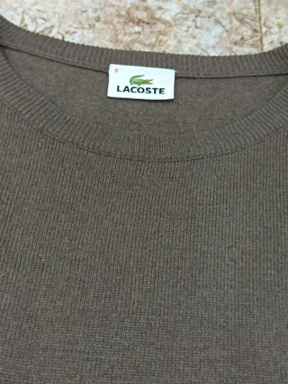 Jersey Lacoste Cuello Redondo Marrón