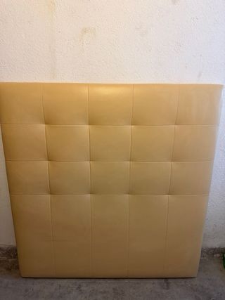 Cabecero de cama 90 beige polipiel