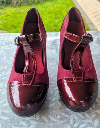 Scarpe donna tacco scamosciate vernice Tg 36