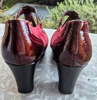 Scarpe donna tacco scamosciate vernice Tg 36