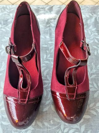 Scarpe donna tacco scamosciate vernice Tg 36