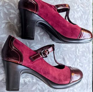 Scarpe donna tacco scamosciate vernice Tg 36