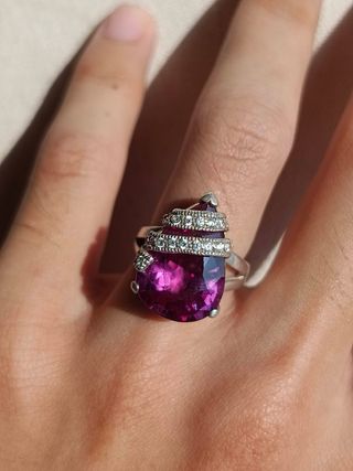 Anillo Plata 925 Amatista Grande