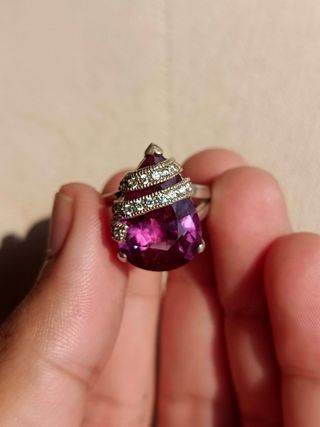 Anillo Plata 925 Amatista Grande