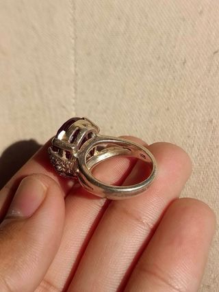 Anillo Plata 925 Amatista Grande