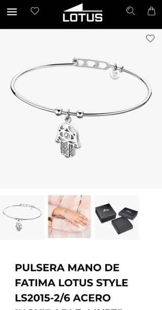 Pulsera Lotus Mano de Fatima LS2015-2/6