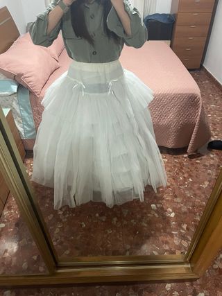 Cancán Fallera Blanco Talla Única