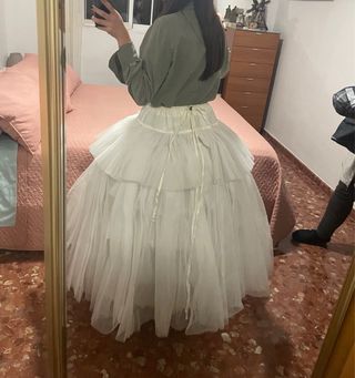 Cancán Fallera Blanco Talla Única
