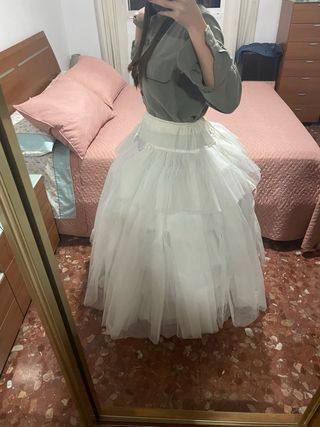 Cancán Fallera Blanco Talla Única