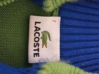 Jersey Lacoste Hombre Verde Rayas Azules