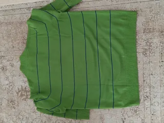 Jersey Lacoste Hombre Verde Rayas Azules
